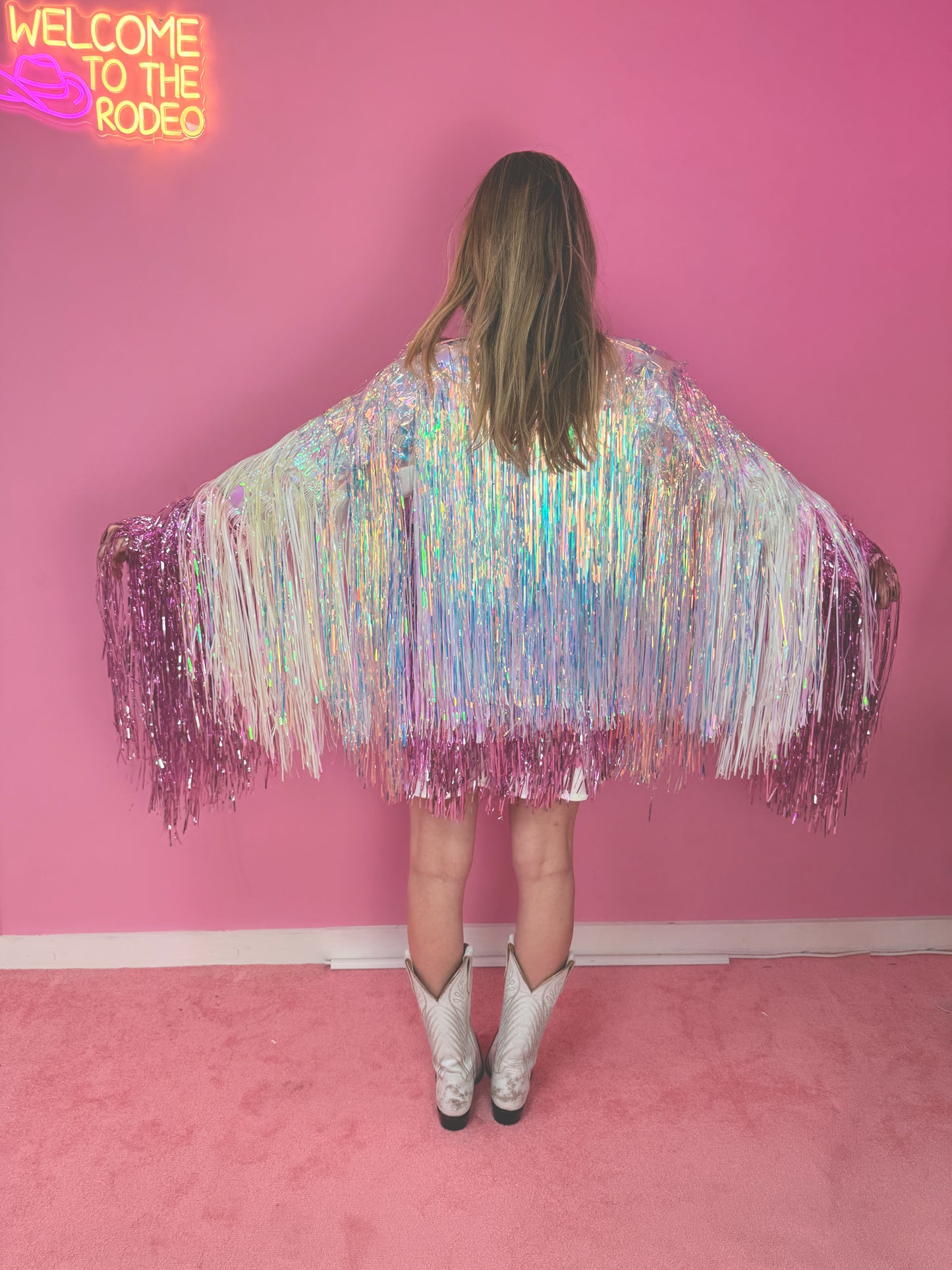 Iridescent Sequin fringe jacket