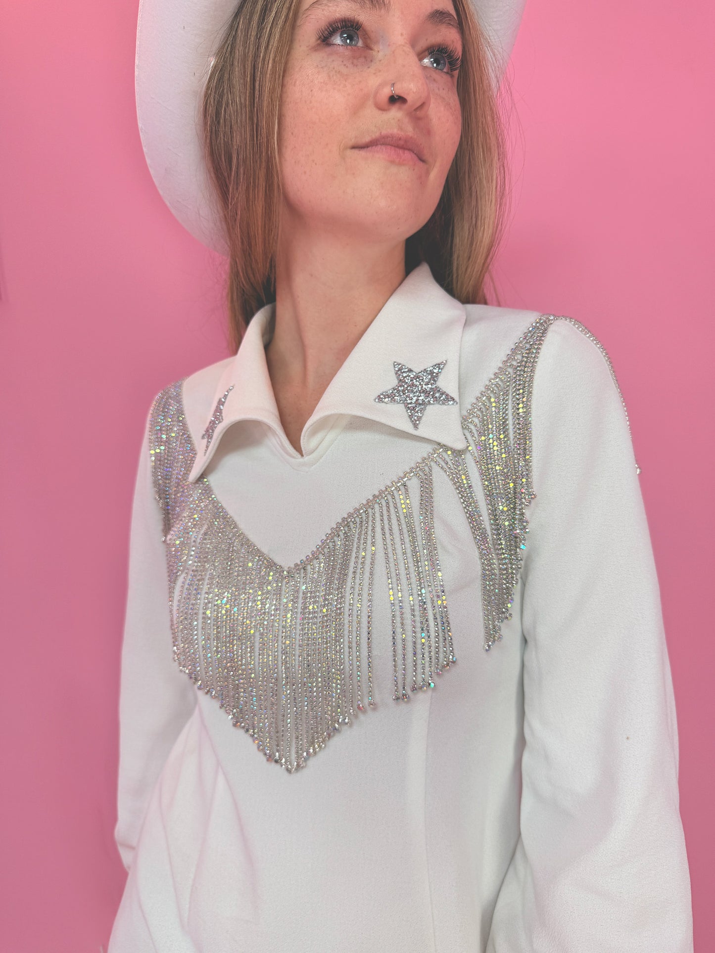 White vintage rodeo dress