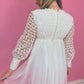 Vintage lace high low wedding dress