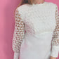 Vintage lace high low wedding dress