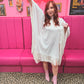 Ivory Sequin Poncho