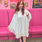 Ivory Sequin Poncho