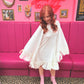 Ivory Sequin Poncho