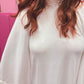 Ivory Sequin Poncho