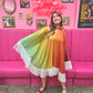 Rainbow Citrus sequin Poncho