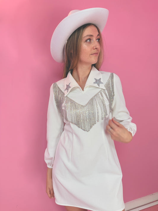 White vintage rodeo dress