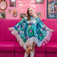 Floral Sequin Poncho size