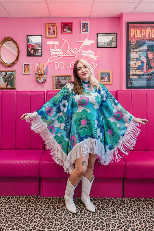 BUY Floral Sequin Poncho