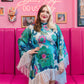 Floral Sequin Poncho size