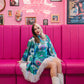 Floral Sequin Poncho size